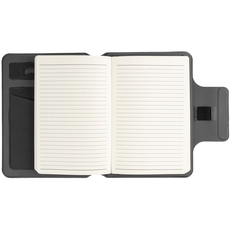 Органайзер с блокнотом и аккумулятором Oiro, черный арт.22001.30