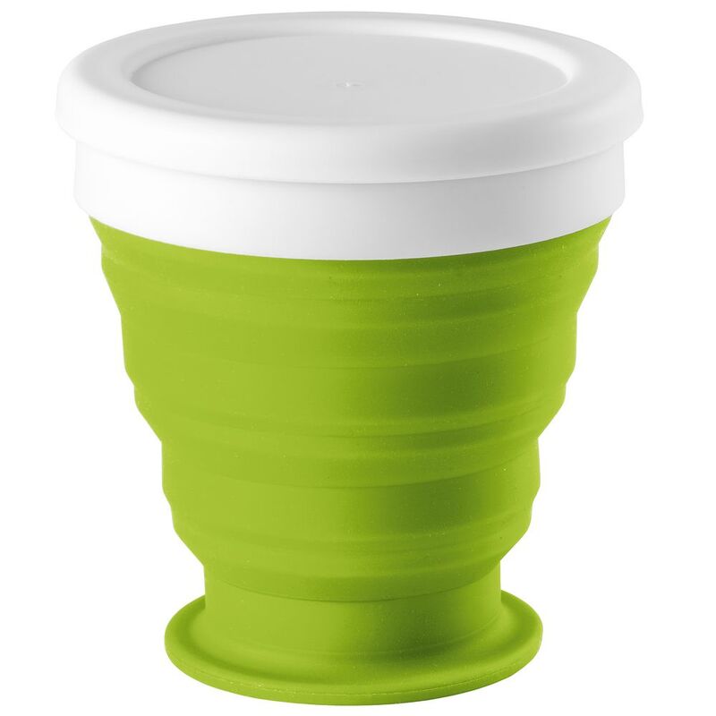 Складной стакан с крышкой Astrada, зеленое яблоко арт.74762.94