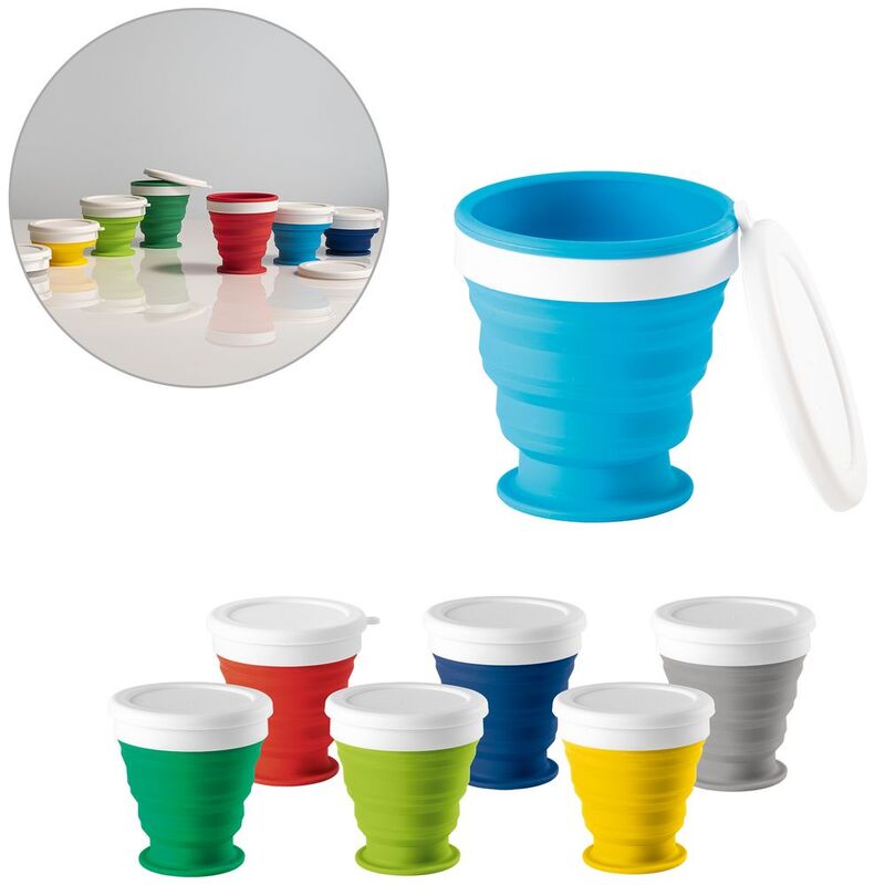 Складной стакан с крышкой Astrada, зеленое яблоко арт.74762.94