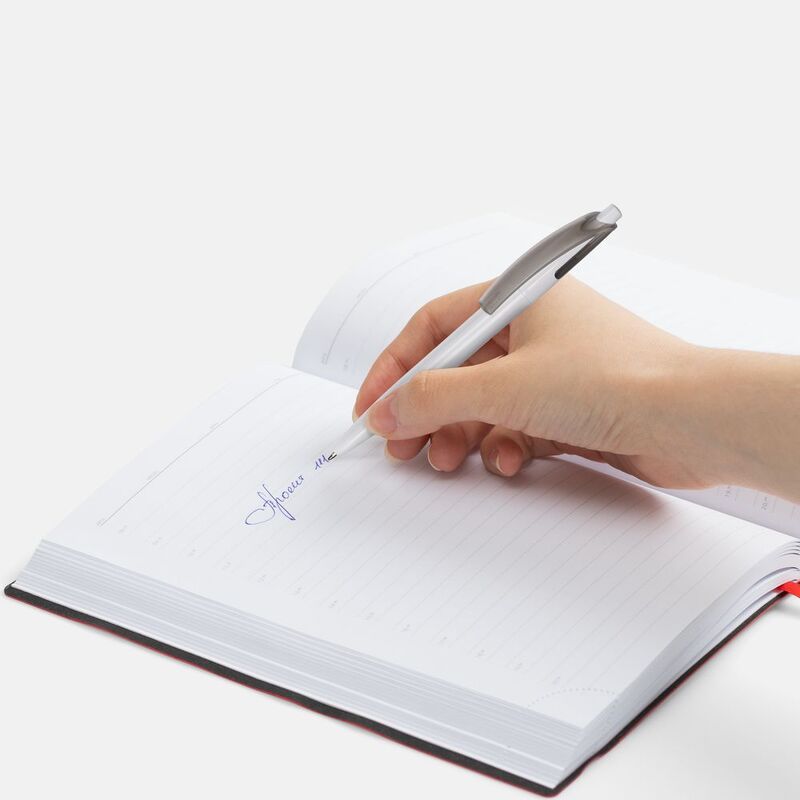 Ручка шариковая Bento, белая с серым арт.4708.11