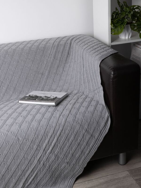 Плед Trenza, светло-серый арт.23348.16