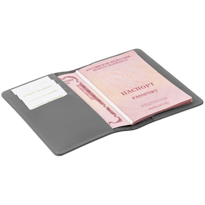 Обложка для паспорта Alaska, серая арт.21008.11