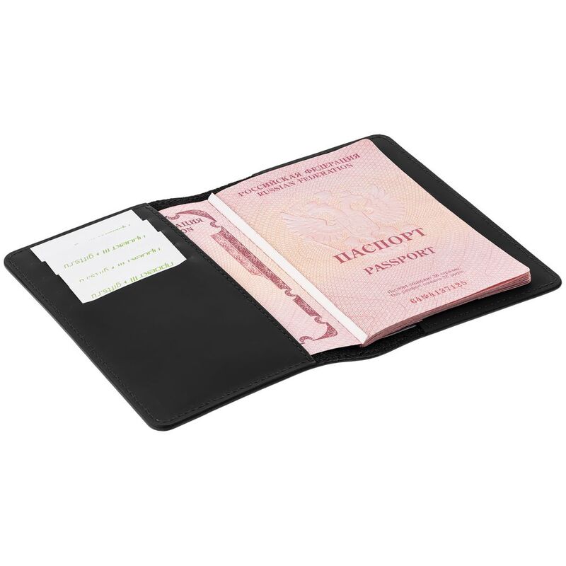 Обложка для паспорта Alaska, черная арт.21008.33