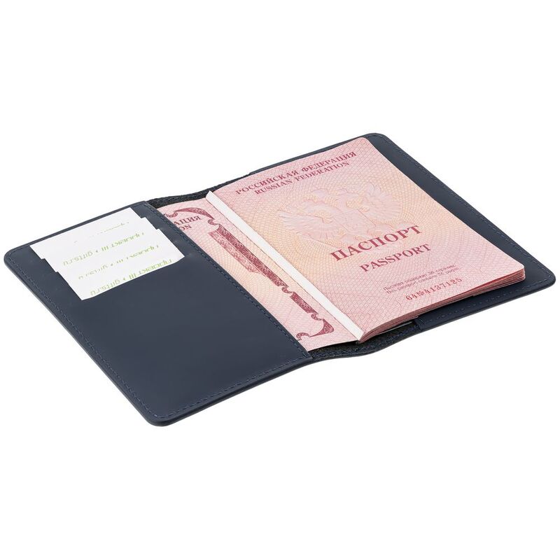 Обложка для паспорта Alaska, синяя арт.21008.44