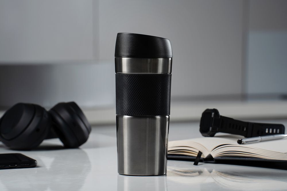 Термостакан Solingen Grip, серо-стальной арт.13077.13