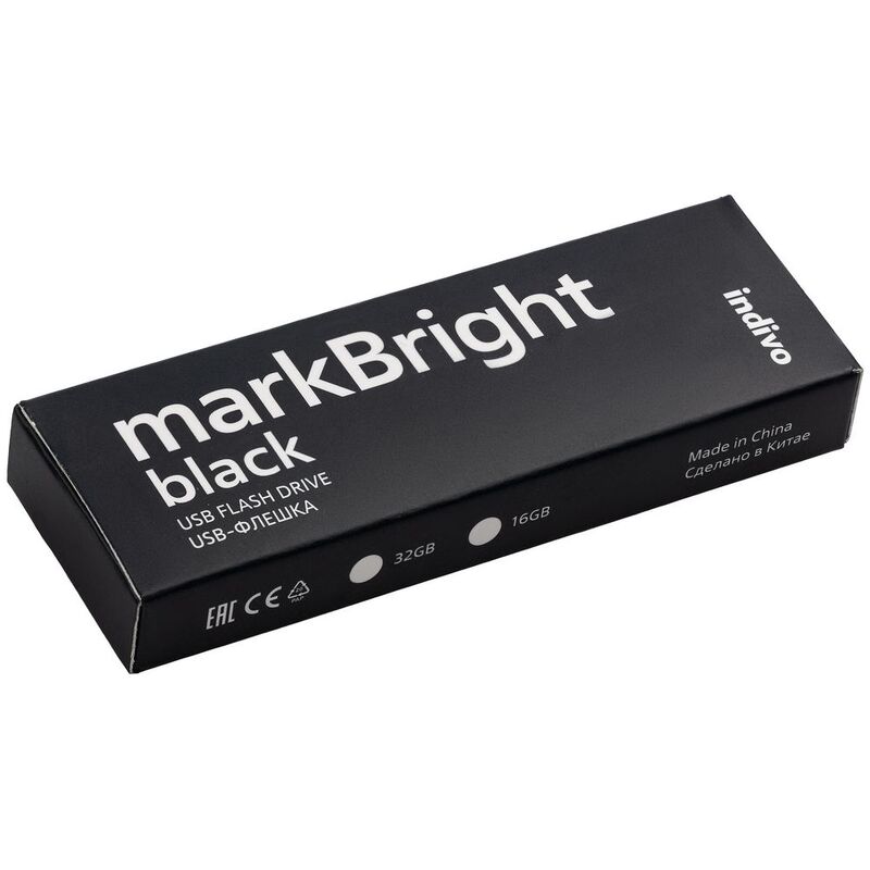 Флешка markBright Black с белой подсветкой, 32 Гб арт.21023.62