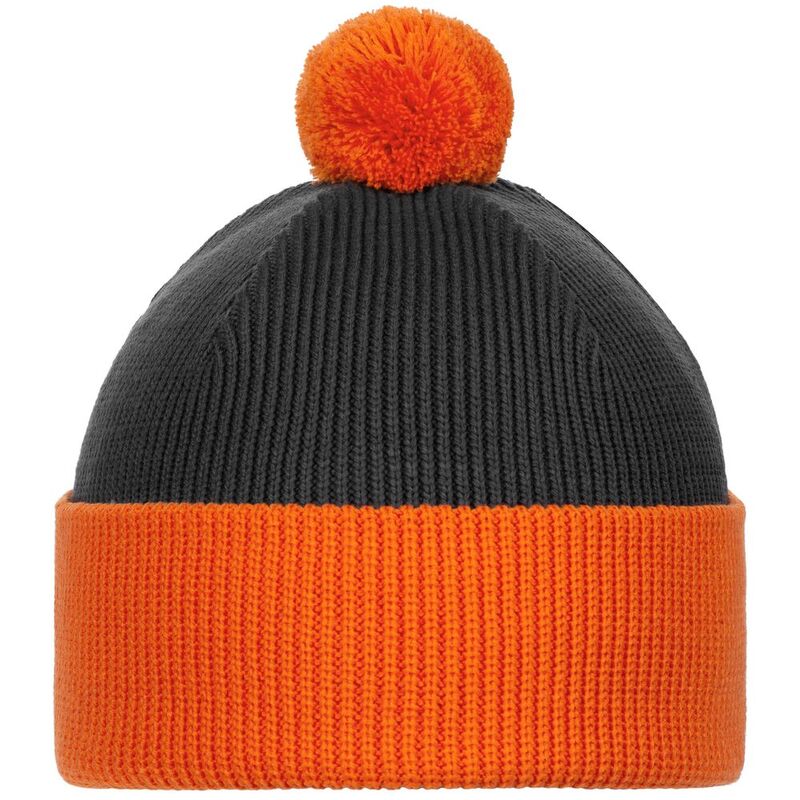 Шапка Snappy, темно-серая с оранжевым арт.76261.21