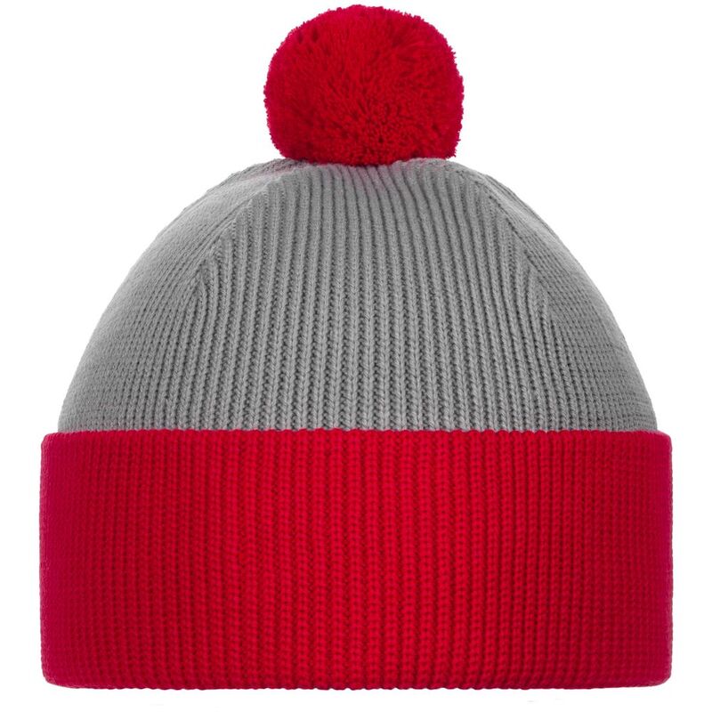 Шапка Snappy, светло-серая с красным арт.76261.51
