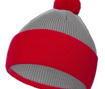 Шапка Snappy, светло-серая с красным арт.76261.51