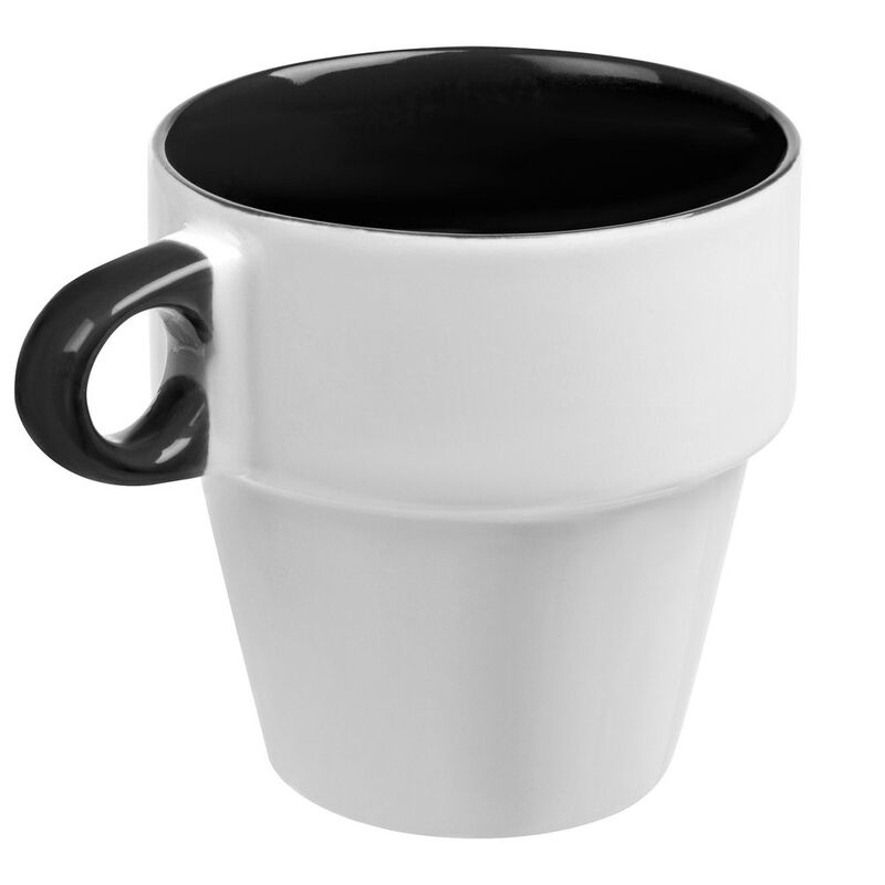 Набор из 4 кружек Inset с подставкой, черный арт.15884.30