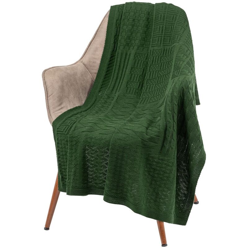 Плед Snippet, темно-зеленый арт.15878.90