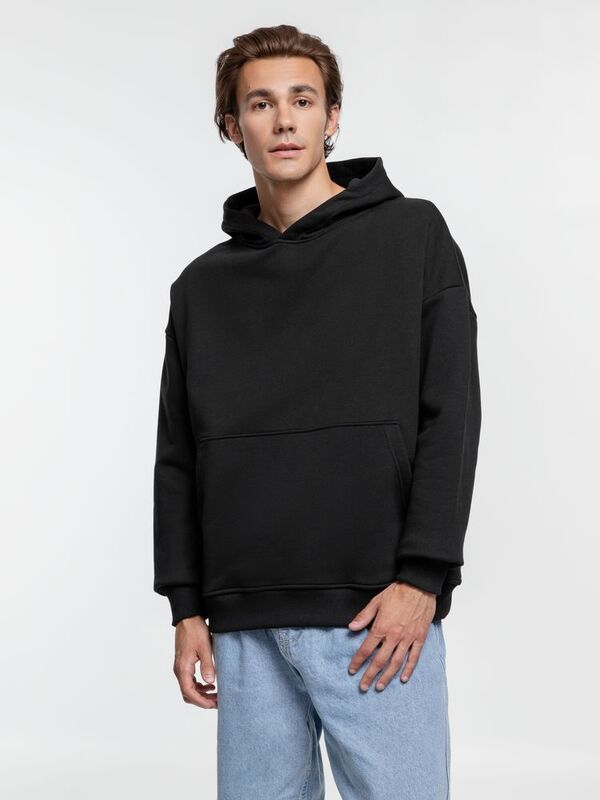 Худи оверсайз Kulonga Comfort Heavy, черное арт.14046.30