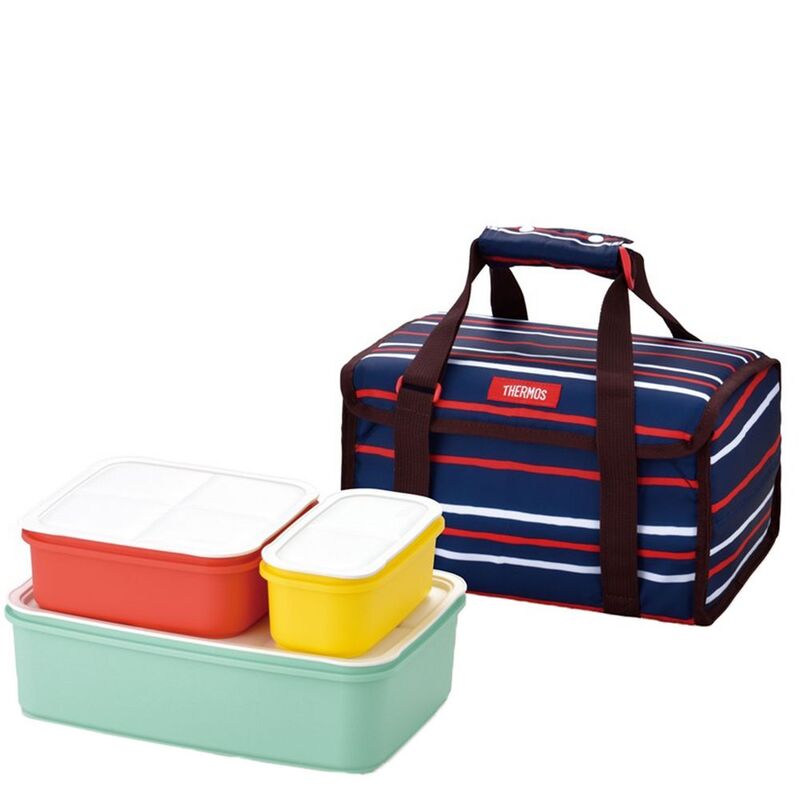 Набор ланчбоксов в термосумке Thermos DJF4003, темно-синий арт.13261