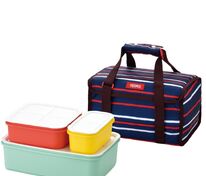 Набор ланчбоксов в термосумке Thermos DJF4003, темно-синий арт.13261