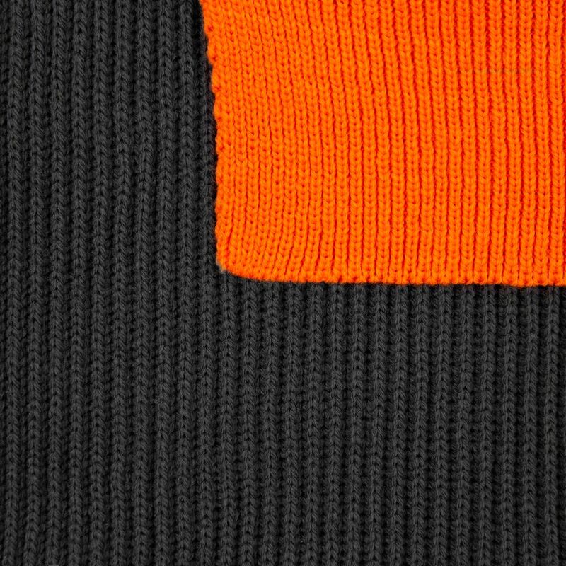 Шарф Snappy, темно-серый с оранжевым арт.76262.21