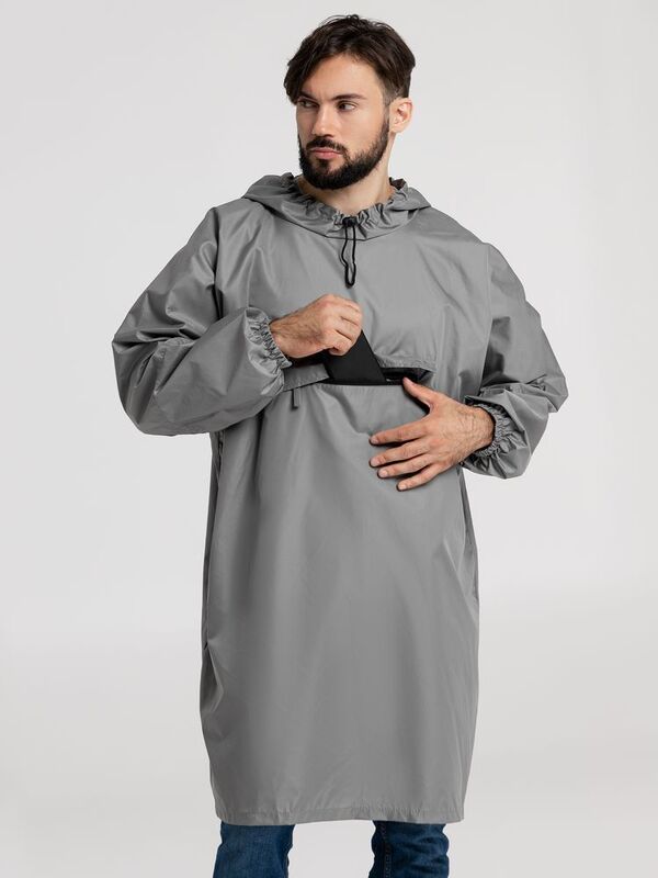 Дождевик-анорак Hard Work, серый, единый размер арт.71344.11
