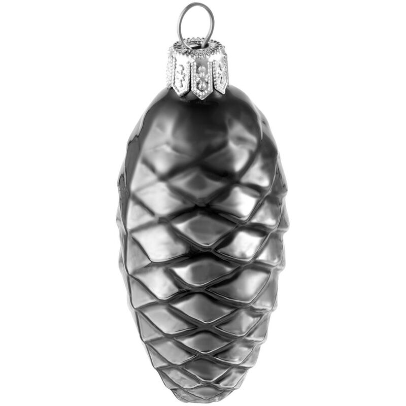 Елочная игрушка &laquo;Шишка&raquo;, серая (графит) арт.15859.10