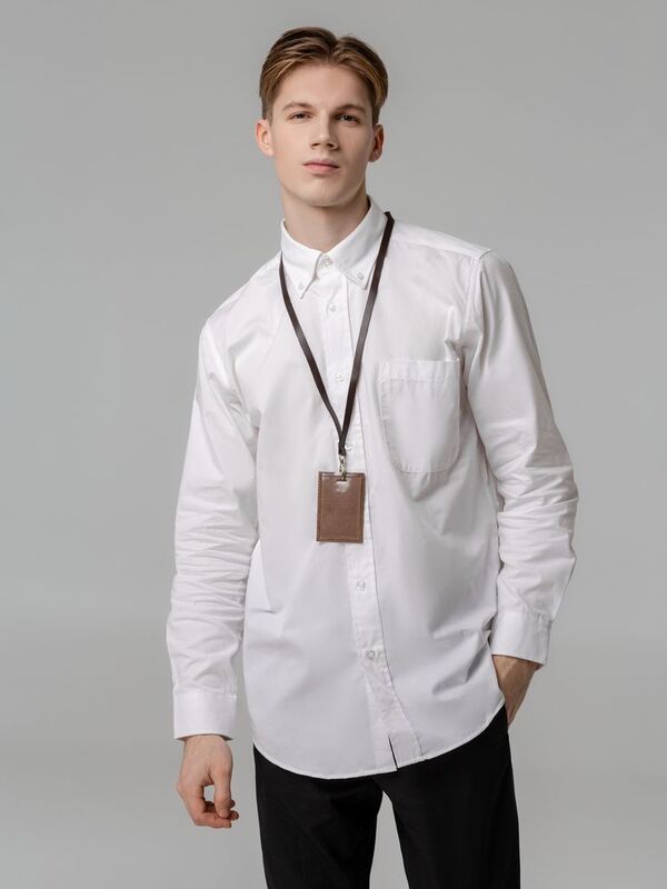 Лента для бейджа Leather Long арт.14005