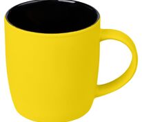 Кружка Surprise Touch Black с покрытием софт-тач, желтая арт.13356.81