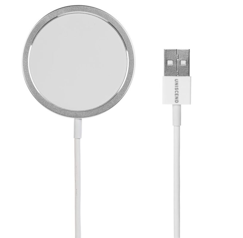 Беспроводное зарядное устройство с магнитами Magmate, серебристое арт.22023.10