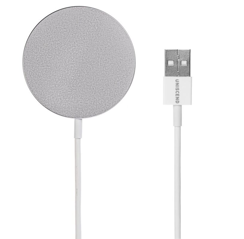 Беспроводное зарядное устройство с магнитами Magmate, серебристое арт.22023.10