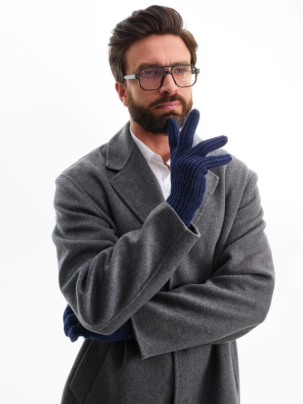 Перчатки Bernard, темно-синие арт.20087.44