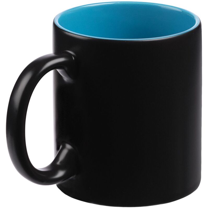 Кружка-хамелеон On Display, матовая, черная с голубым арт.10869.41