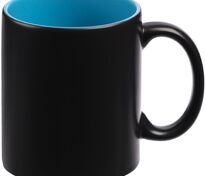 Кружка-хамелеон On Display, матовая, черная с голубым арт.10869.41