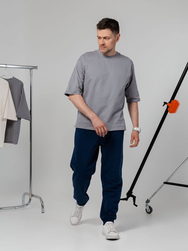 Футболка оверсайз унисекс Kosmos 2.0, светло-серая арт.14610.10