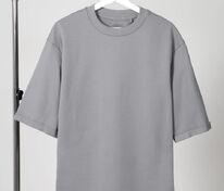 Футболка оверсайз унисекс Kosmos 2.0, светло-серая арт.14610.10