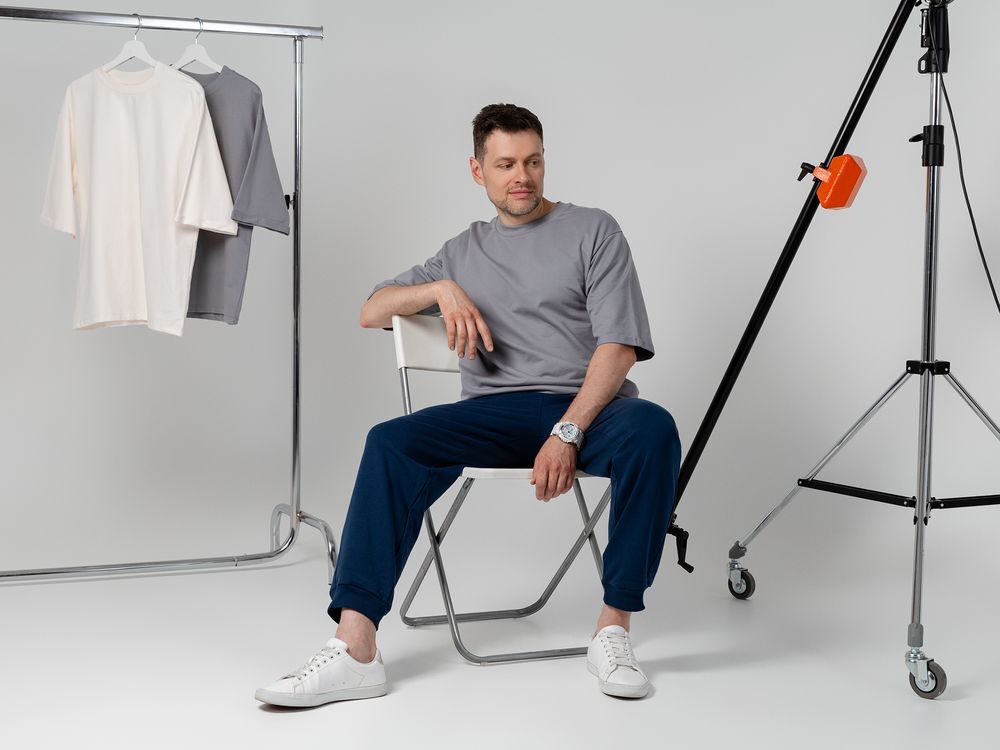 Футболка оверсайз унисекс Kosmos 2.0, кремовая арт.14610.60