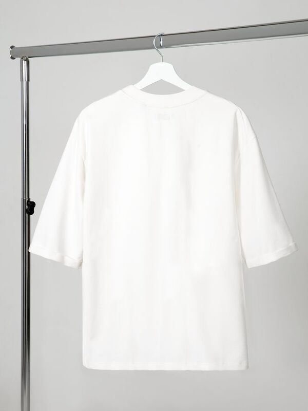 Футболка оверсайз унисекс Kosmos 2.0, кремовая арт.14610.60