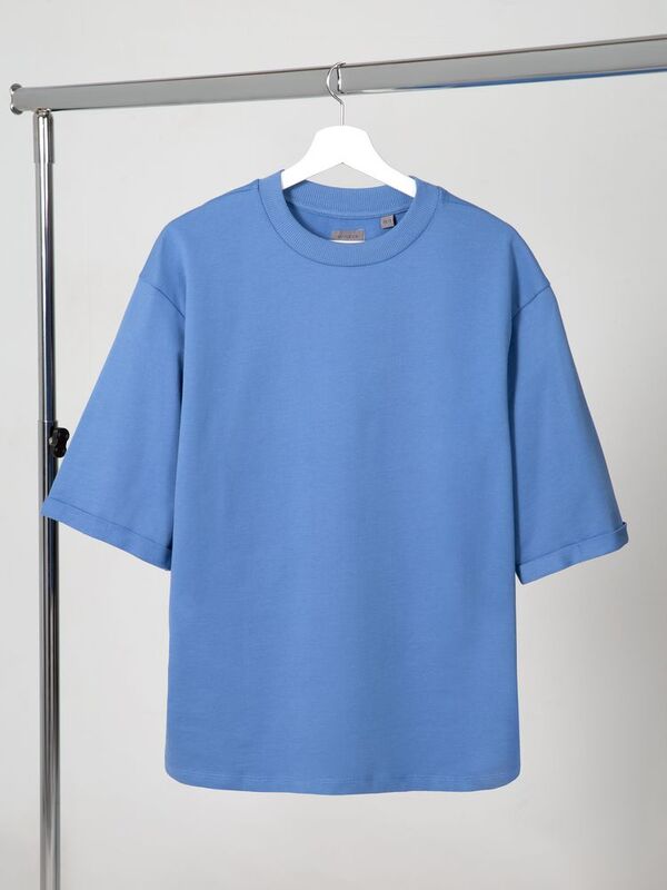 Футболка оверсайз унисекс Kosmos 2.0, синяя арт.14610.44