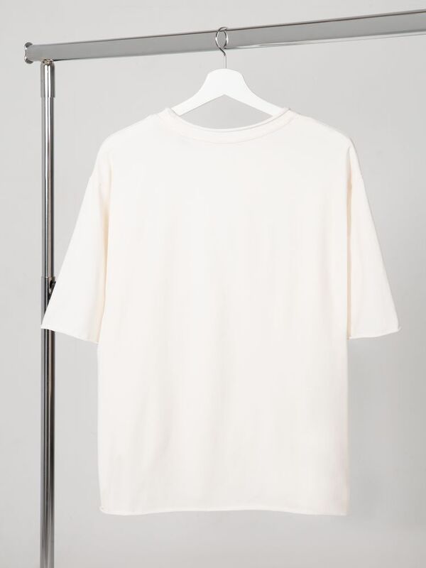 Футболка оверсайз Vozduh 2.0, кремовая арт.14611.60