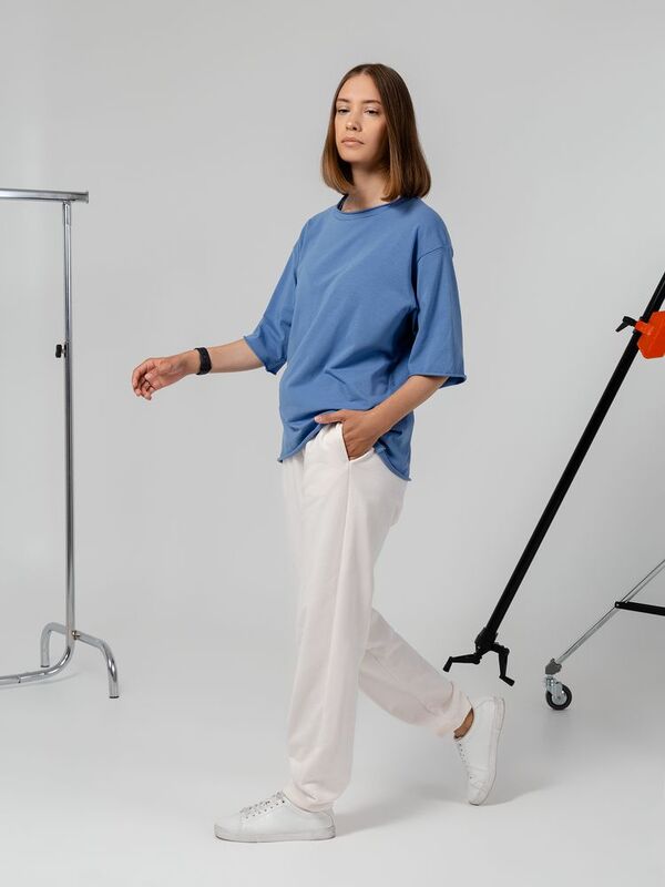 Футболка оверсайз Vozduh 2.0, темно-синяя арт.14611.40