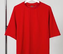 Футболка оверсайз Vozduh 2.0, красная арт.14611.55