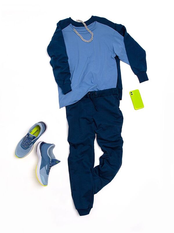 Свитшот унисекс Kosmos 2.0, темно-синий арт.14613.40