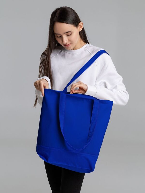 Сумка для покупок на молнии Shopaholic Zip, синяя арт.11683.40