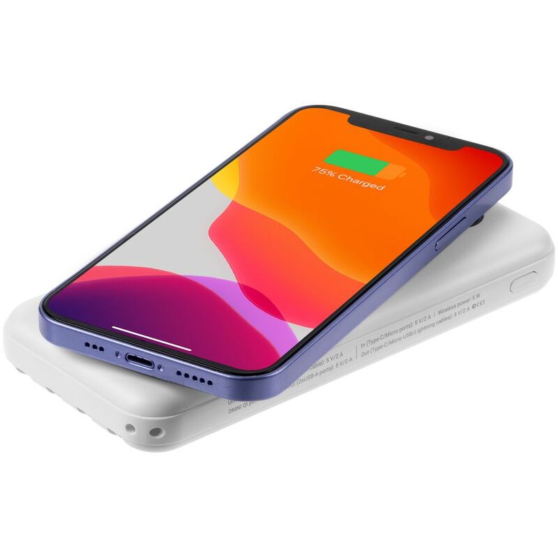 Внешний аккумулятор Omni Qi 10000 мАч, белый арт.22007.60