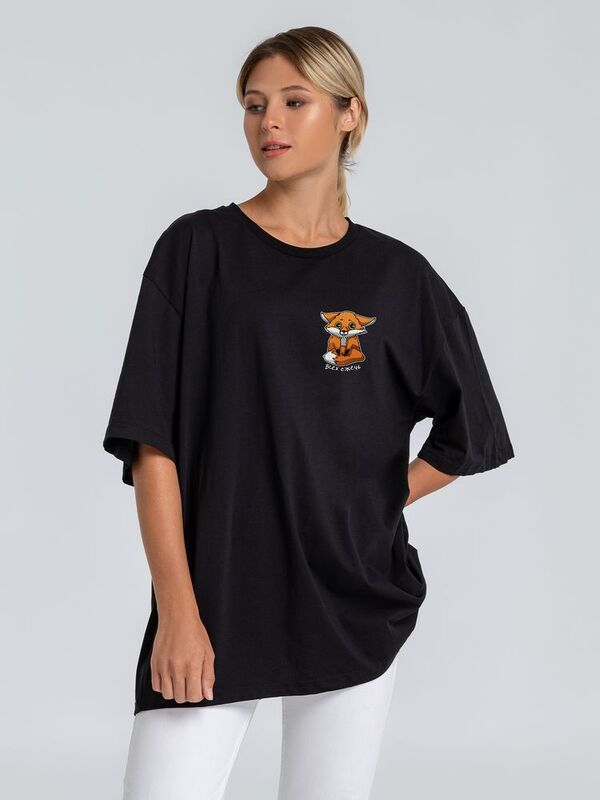 Футболка оверсайз &laquo;Cute Fire. Всех сжечь&raquo;, черная арт.71452.30