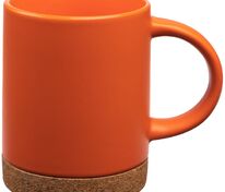 Кружка с пробковой подставкой Corky, оранжевая арт.12894.20