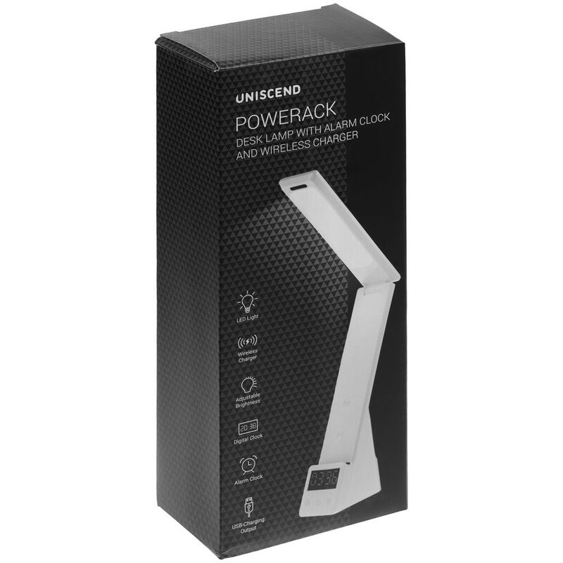 Лампа с беспроводной зарядкой смартфона и часов Powerack, белая арт.13759.60