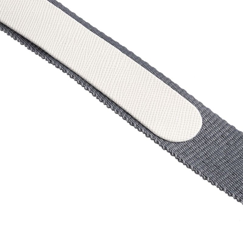 Лента для бейджа с ретрактором Devon, серая с белым арт.13761.16