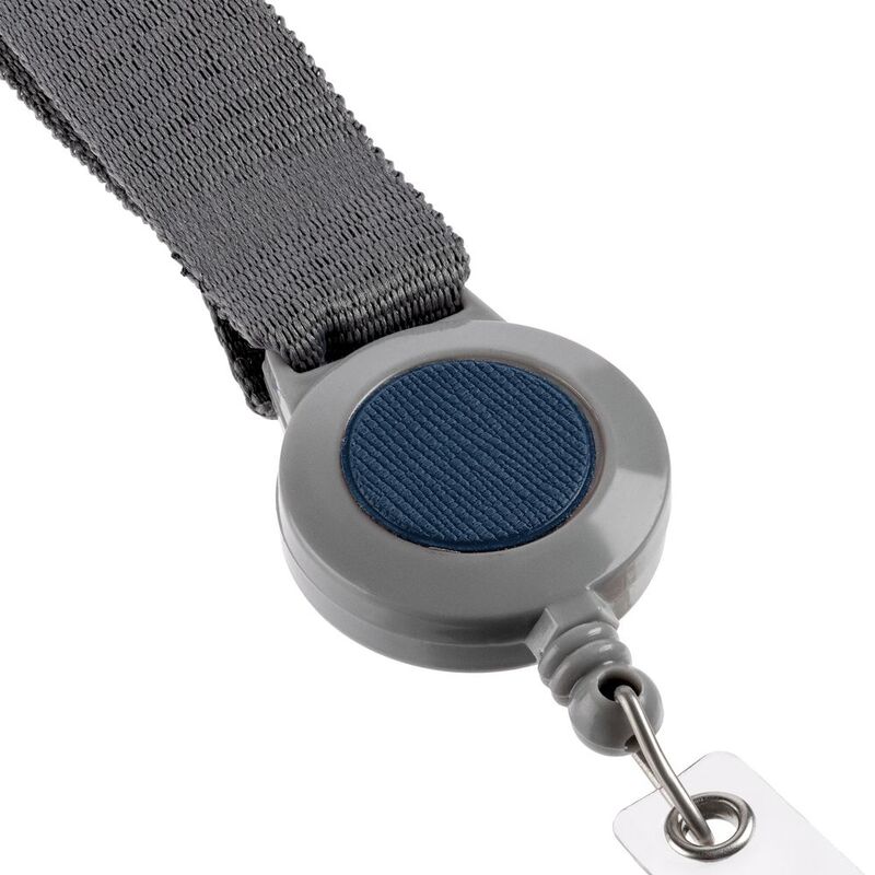 Чехол для пропуска с лентой и ретрактором Devon, синий арт.13773.40