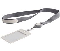 Чехол для пропуска с лентой и ретрактором Devon, белый арт.13773.60