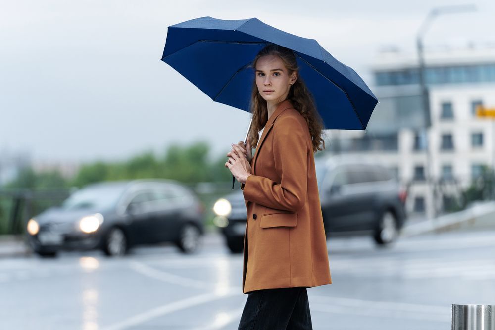 Зонт складной Basic, темно-синий арт.17317.42