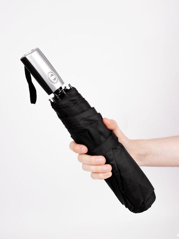 Зонт складной Fiber, черный арт.17321.30