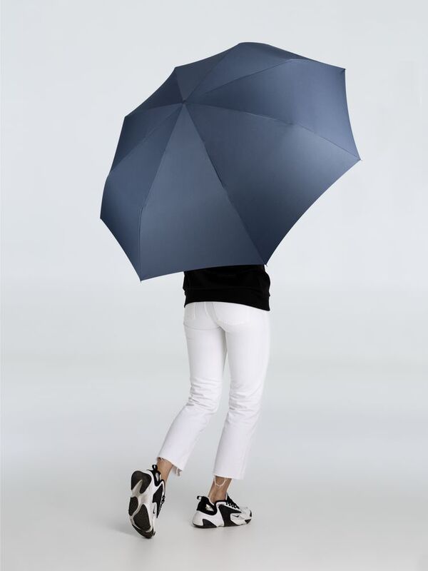 Зонт складной Fiber, темно-синий арт.17321.40