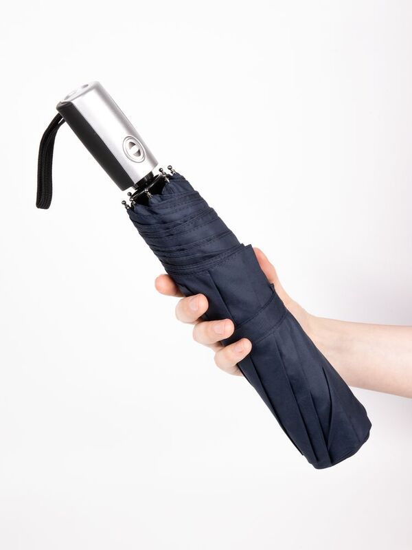 Зонт складной Fiber, темно-синий арт.17321.40