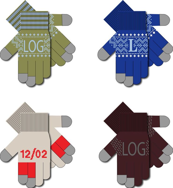 Сенсорные перчатки на заказ Guanti Tok, полушерсть арт.18923.02